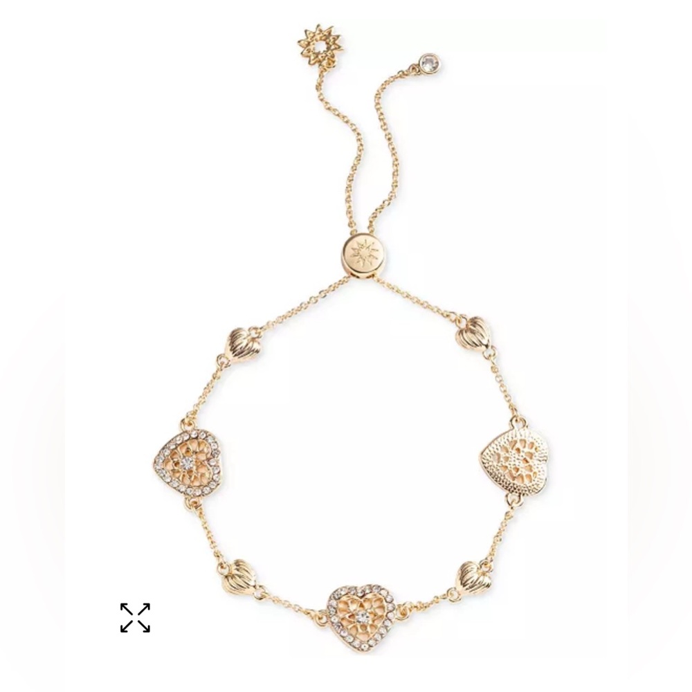 Marchesa Filigree Crystal Slider Bracelet NWT